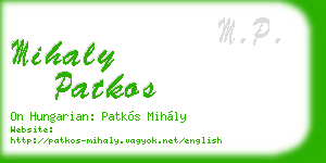 mihaly patkos business card